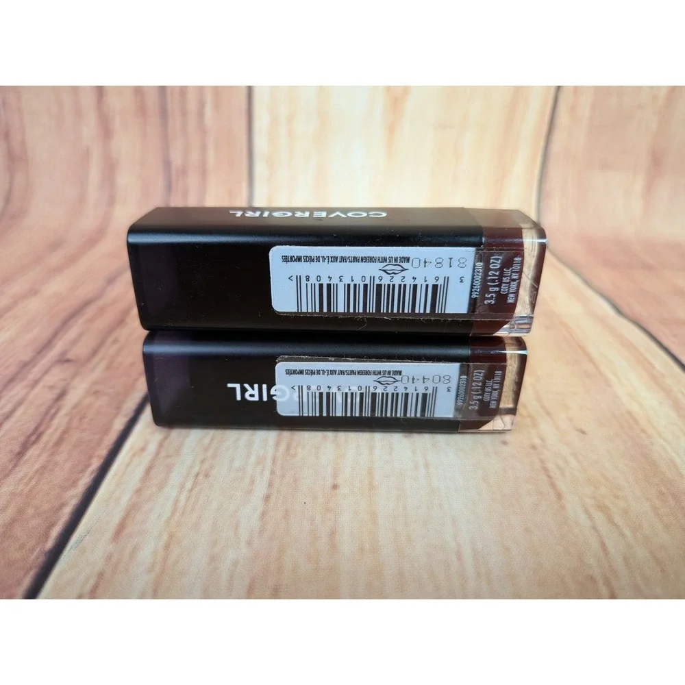 2 Pk Covergirl Demi-Matte Lipstick 455 Infamous 3.5g Each